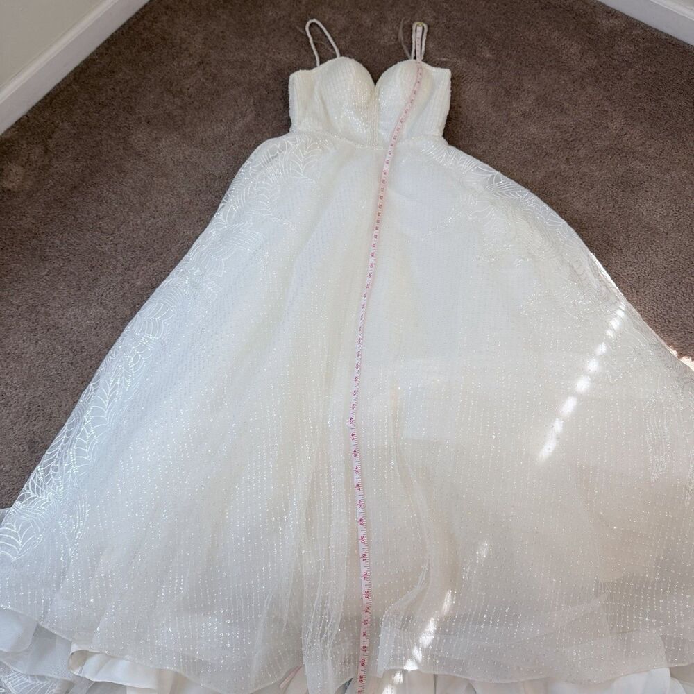Morilee Rhianna Wedding Dress Size 9/10 Beaded A-Line Bridal Gown Altered #2095 - Picture 9 of 16